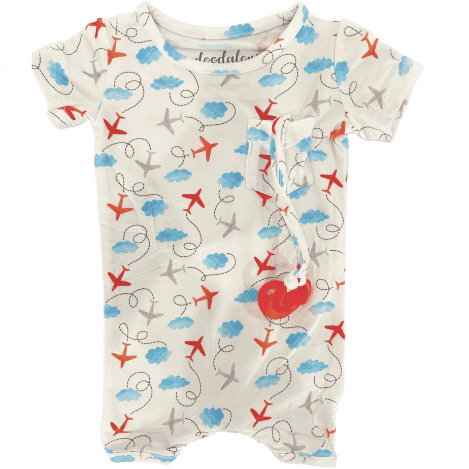 You are Plane Awesome - Doodalou Bamboo Baby Romper Short Sleeve with