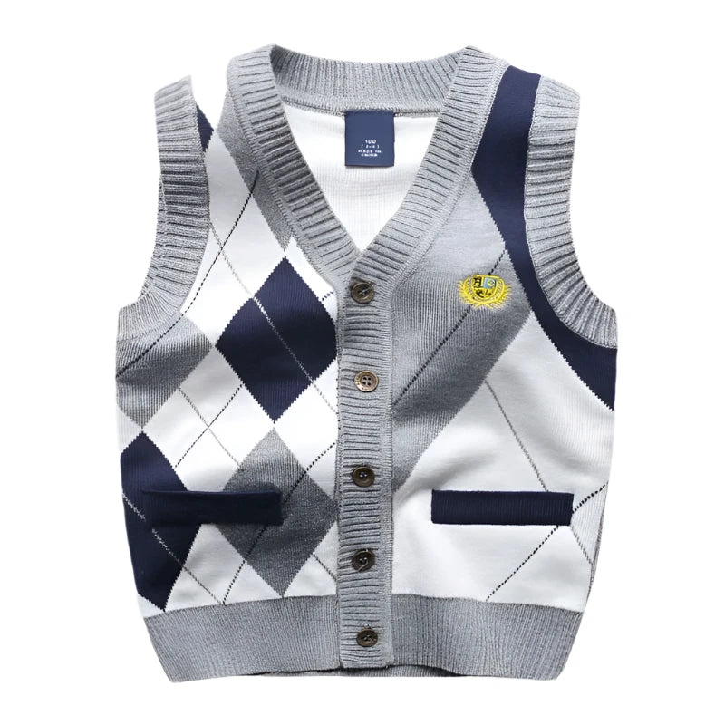 PlaidCharm Kids Sweater Vest