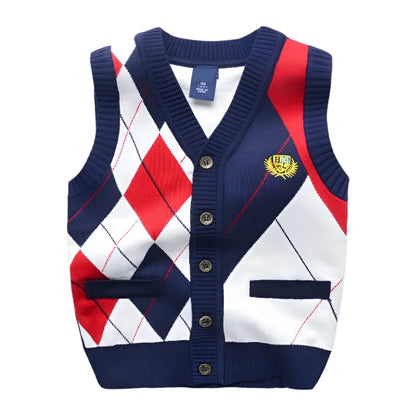 PlaidCharm Kids Sweater Vest