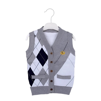 PlaidCharm Kids Sweater Vest