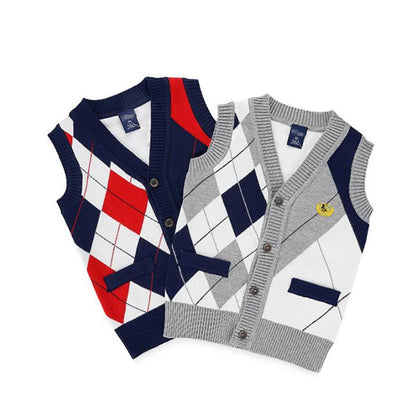 PlaidCharm Kids Sweater Vest