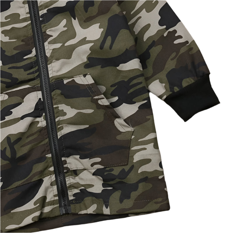 Camouflage Dinosaur Hooded Jacket for Boys