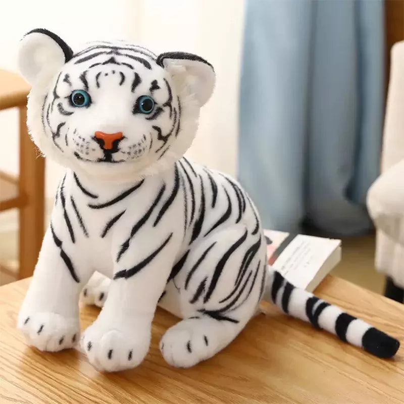 Roaring Fun: 23cm Simulation Baby Tiger Plush Toy for Adventurous Kids!