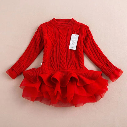 Kids Winter Knitted Chiffon