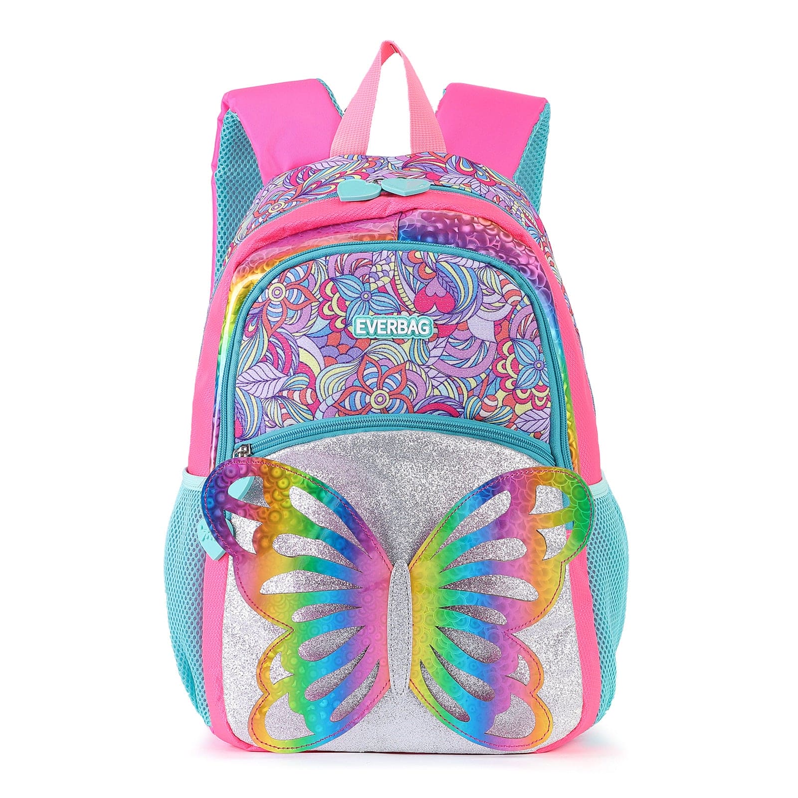 Rainbow Butterfly Bliss: 3D Colorful Kids' Backpack for Girls! 🌈🦋🎒