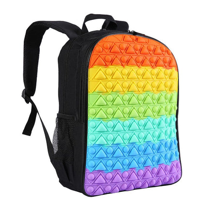 RainbowPress Decompression Backpack: Colorful Relief for All Ages! 🌈🎒