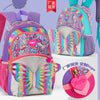 Rainbow Butterfly Bliss: 3D Colorful Kids' Backpack for Girls! 🌈🦋🎒