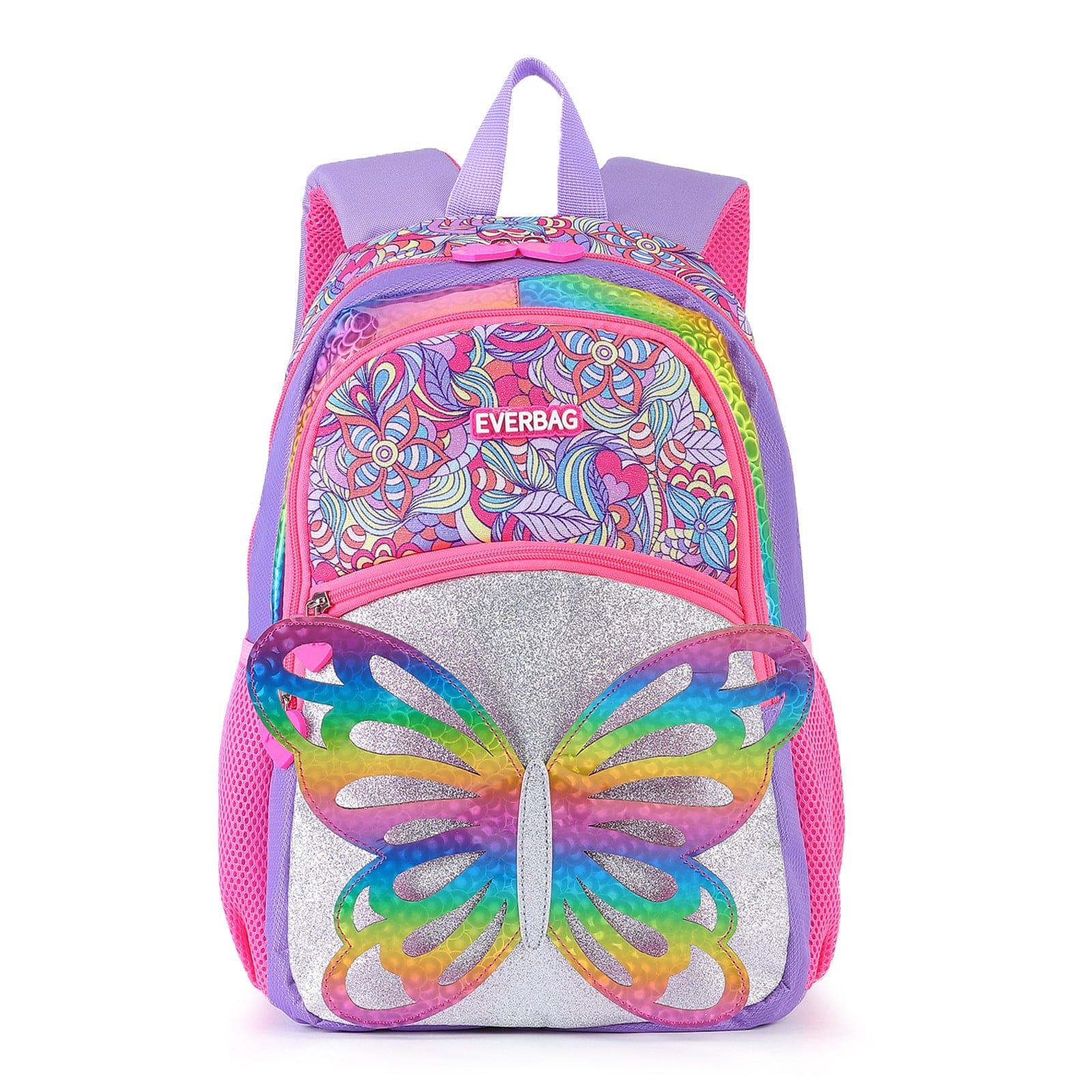 Rainbow Butterfly Bliss: 3D Colorful Kids' Backpack for Girls! 🌈🦋🎒