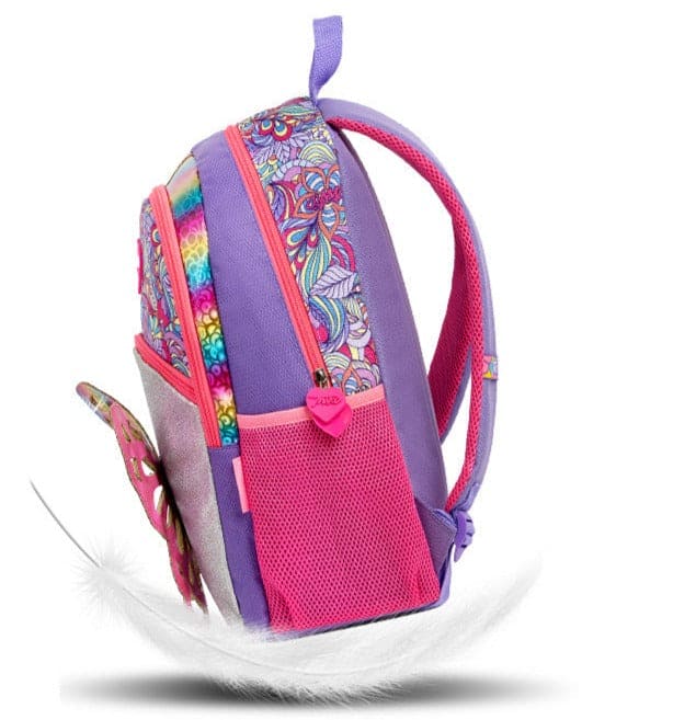 Rainbow Butterfly Bliss: 3D Colorful Kids' Backpack for Girls! 🌈🦋🎒