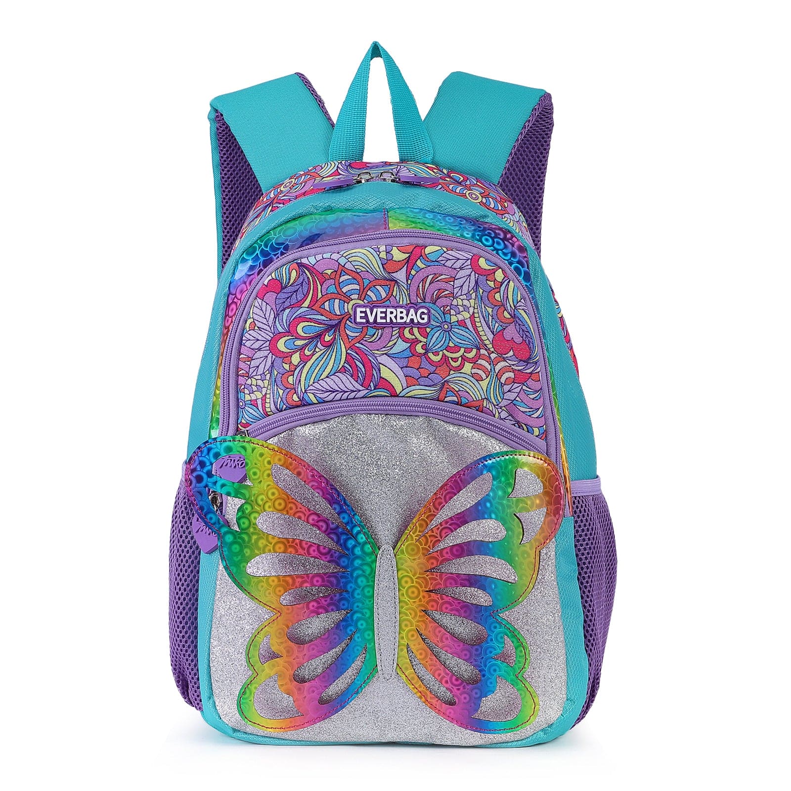 Rainbow Butterfly Bliss: 3D Colorful Kids' Backpack for Girls! 🌈🦋🎒