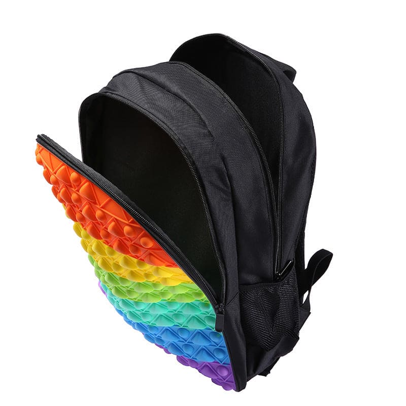 RainbowPress Decompression Backpack: Colorful Relief for All Ages! 🌈🎒