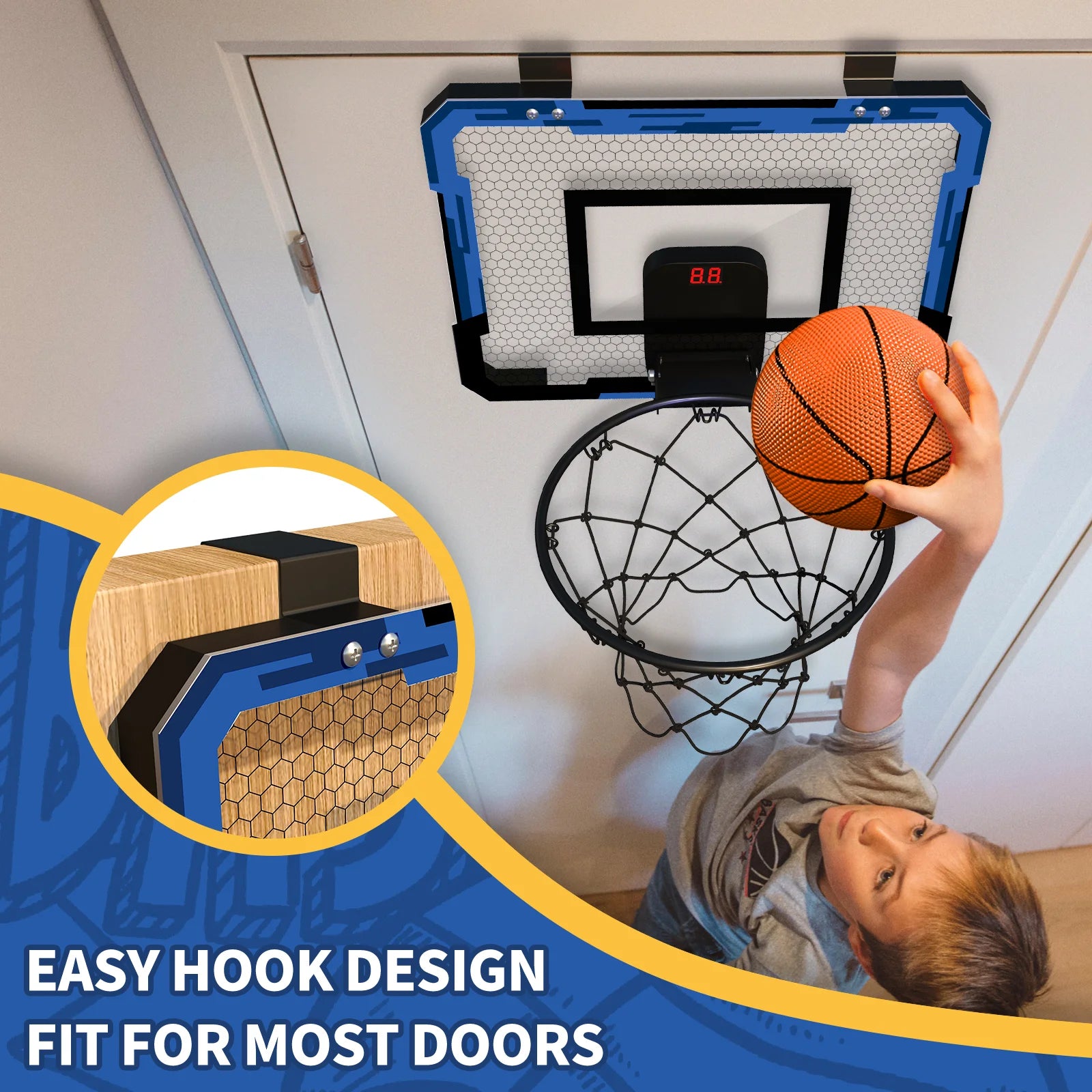 Slam Dunk Fun: Foldable Basketball Hoop Set for Kids 3+