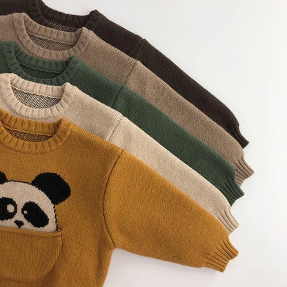 KiddyKnit Koreana – Cartoon Charm Pullover for Trendy Tots 🌟