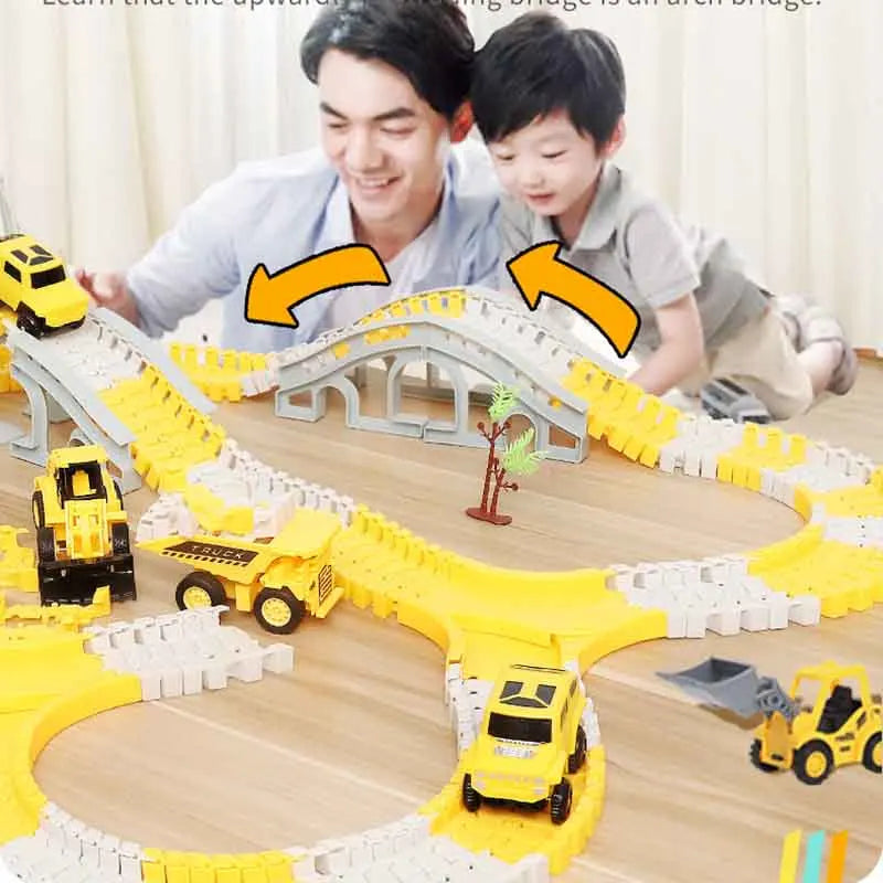 ElectroTrack Builders: Interactive Educational Toy Car Set