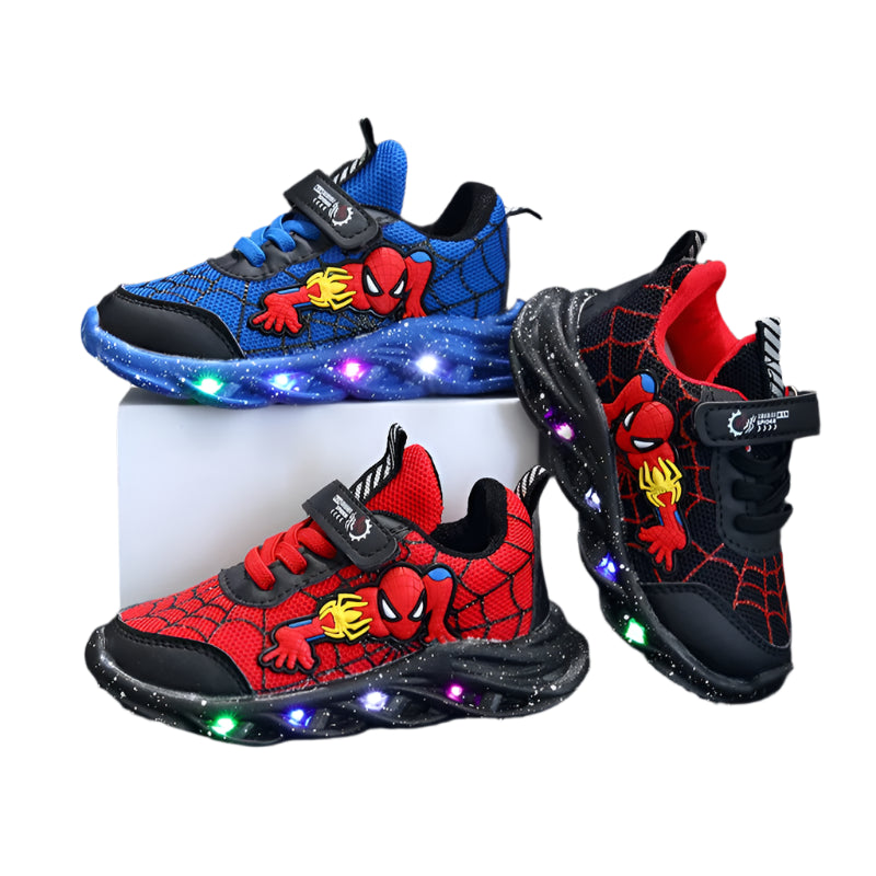 Breathable running shoes Spiderman with LED for children Multivariant-0