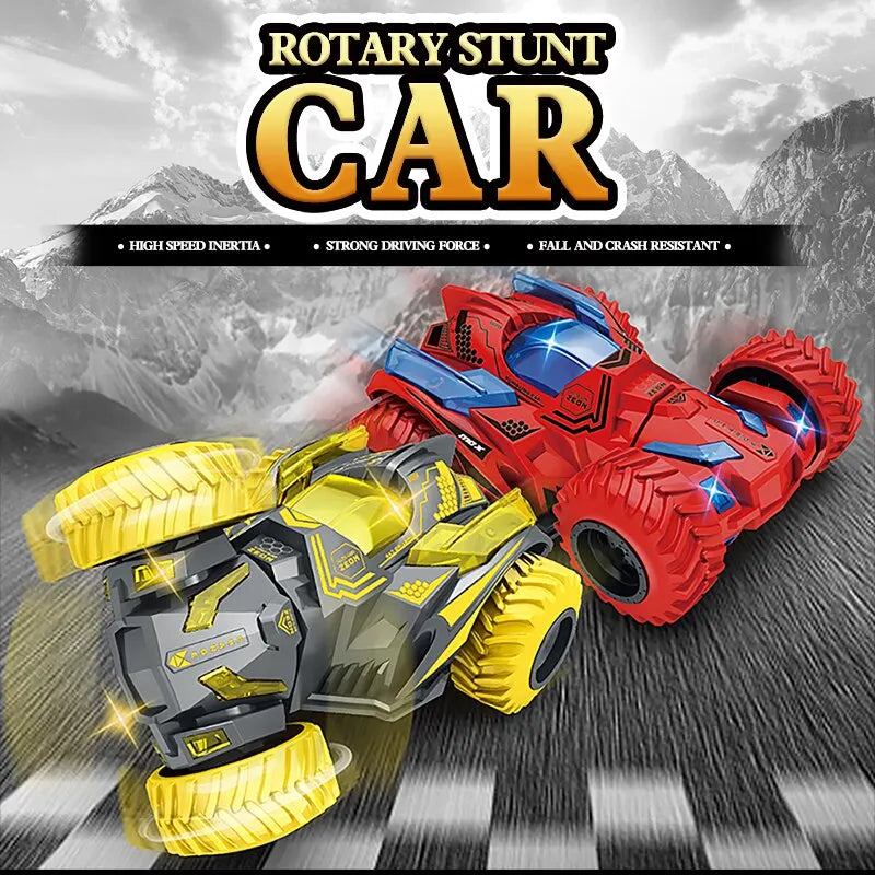 Stunt Spinning Toy Car.Kids Pull Back Car for 3 Year Old Boy Girl and Toddler.Up 360 Upright Rotation Game