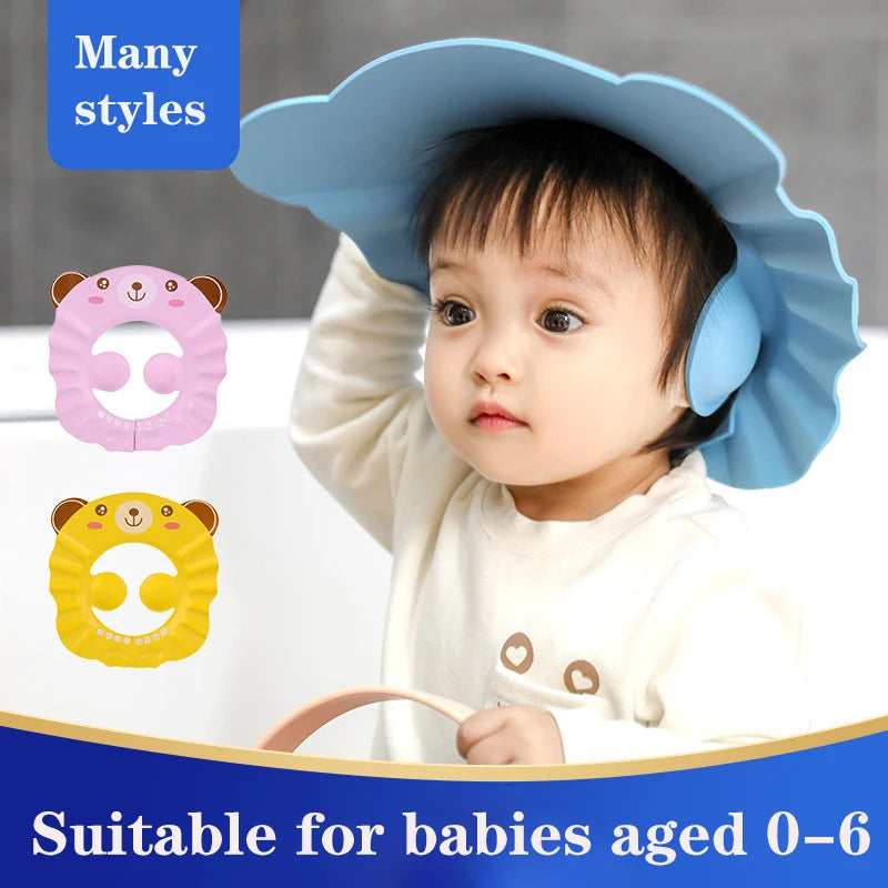 Adjustable Baby Shower Cap: Make Bathtime Fun and Splish-Splash Safe for Your Little One!