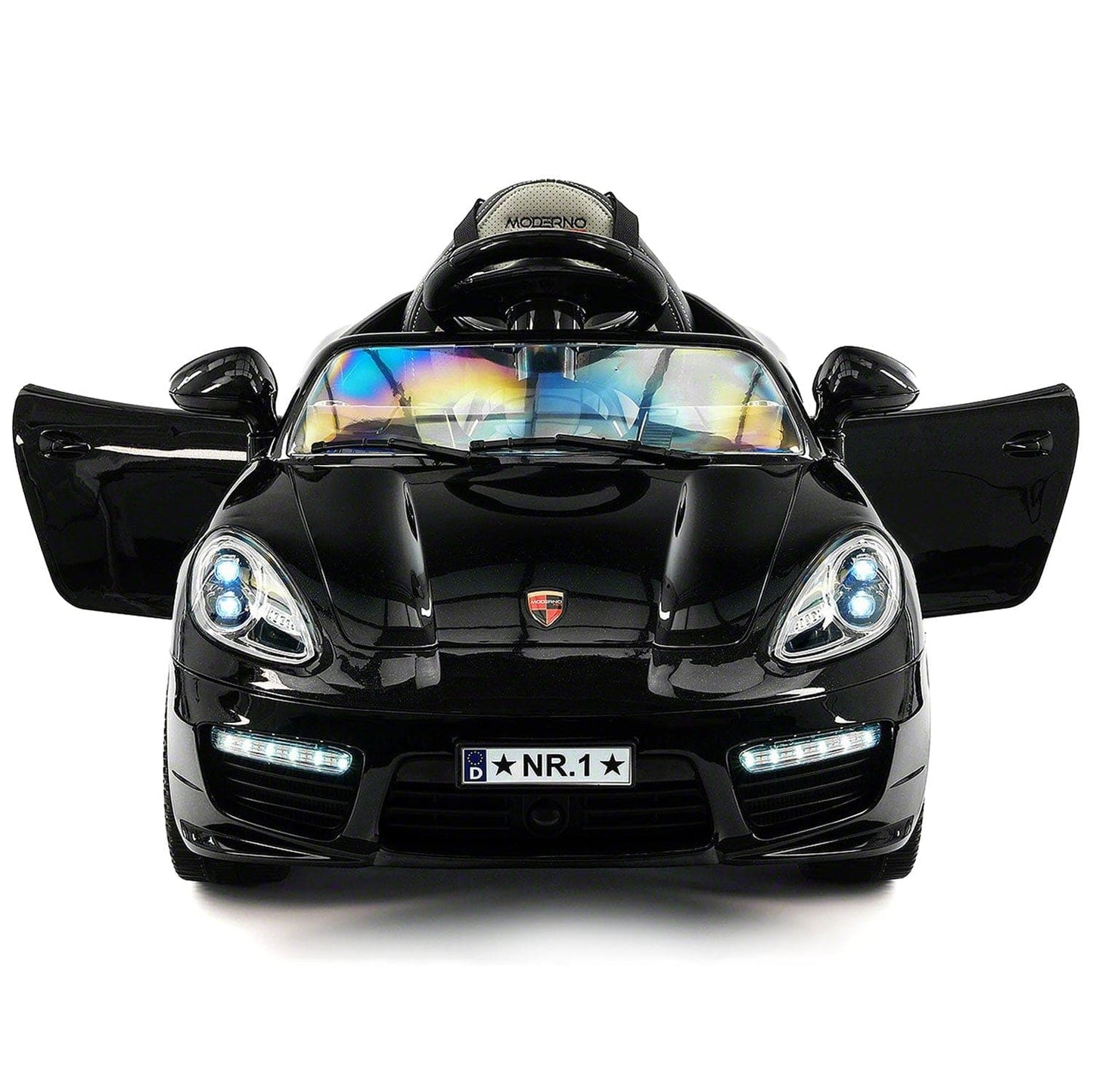 Kiddie Roadster 12V Kids Electric Ride-On Car with R/C Parental Remote | Black Metallic