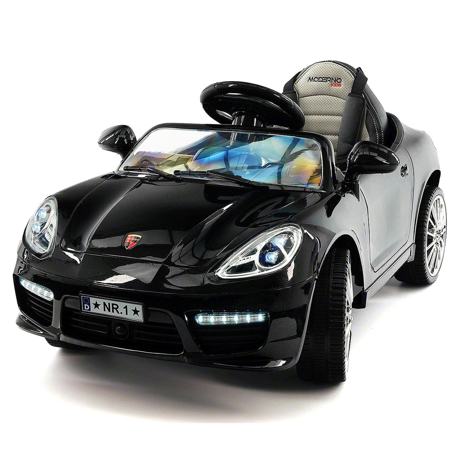 Kiddie Roadster 12V Kids Electric Ride-On Car with R/C Parental Remote | Black Metallic