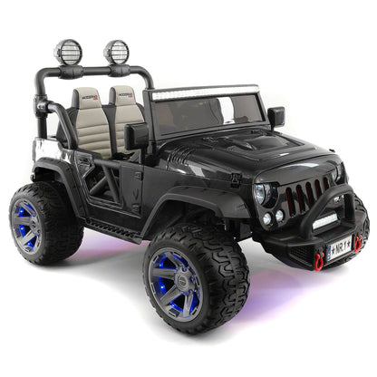 Trail Explorer 24V Kids Ride-On Car Truck with R/C Parental Remote | Black