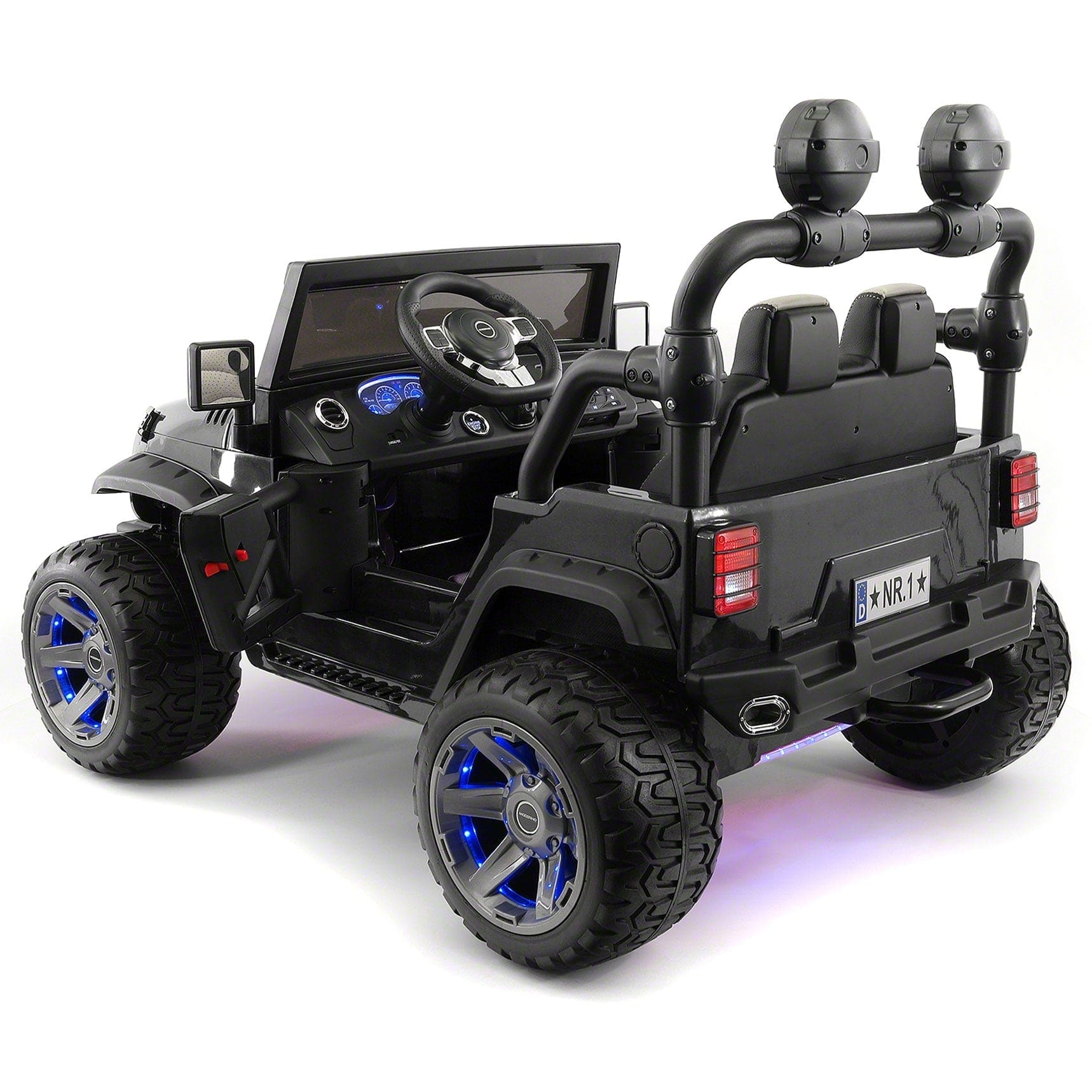 Trail Explorer 24V Kids Ride-On Car Truck with R/C Parental Remote | Black