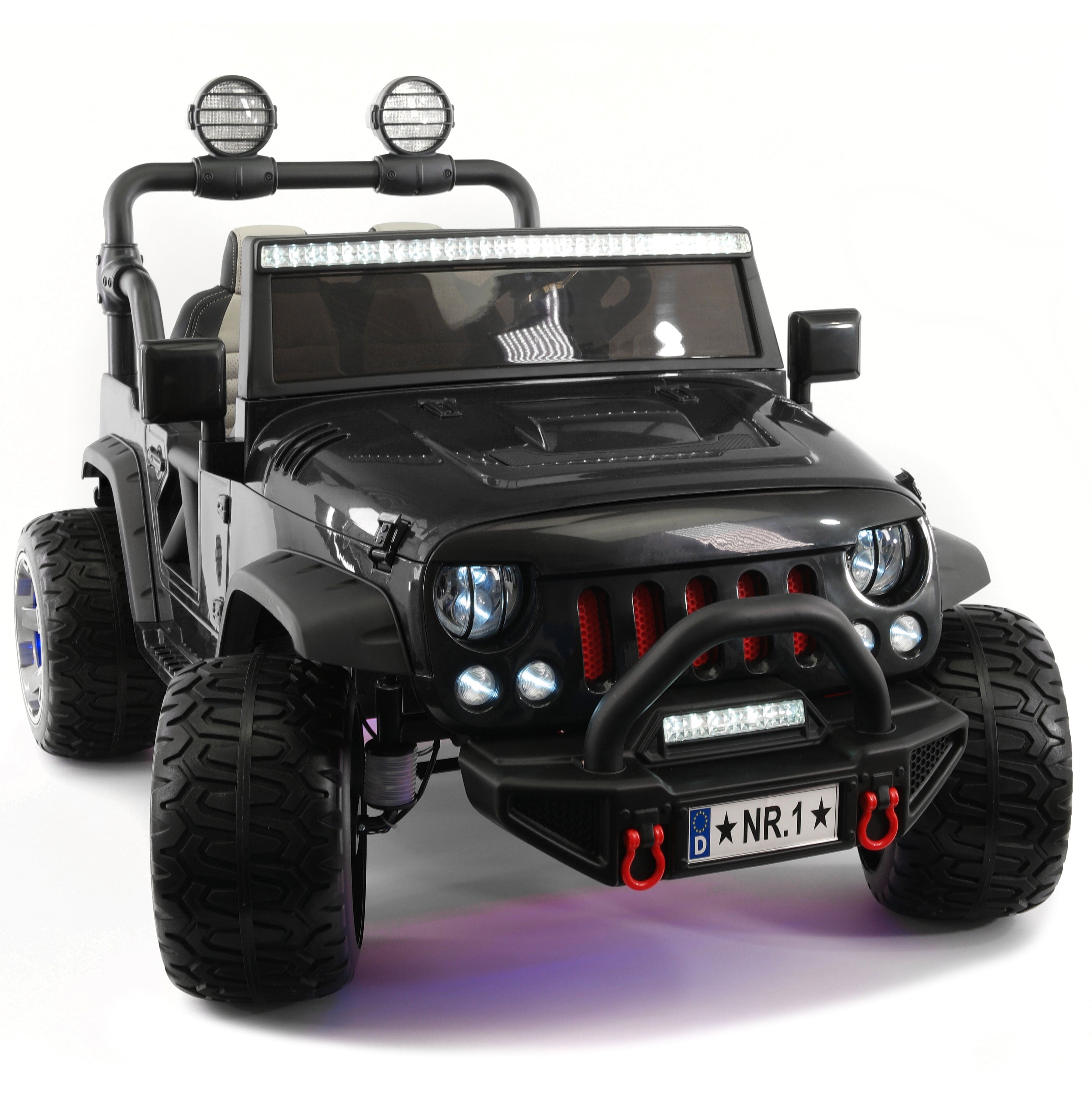 Trail Explorer 24V Kids Ride-On Car Truck with R/C Parental Remote | Black