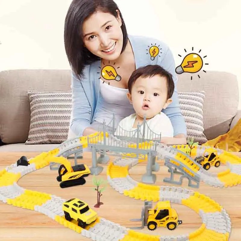 ElectroTrack Builders: Interactive Educational Toy Car Set