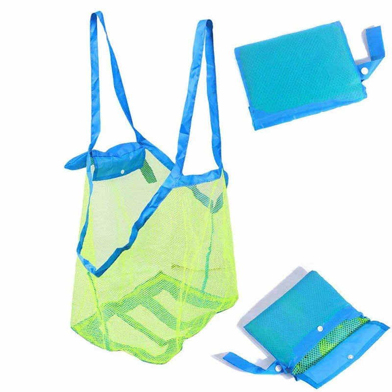 Sandy Tots Mesh Marvel: Versatile Beach & Toy Storage Bag