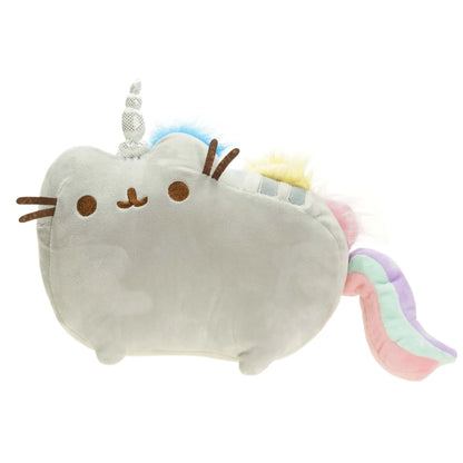 Chubby Cat Cutie: Plush Kitten Pillow and Cuddly Rainbow Toy