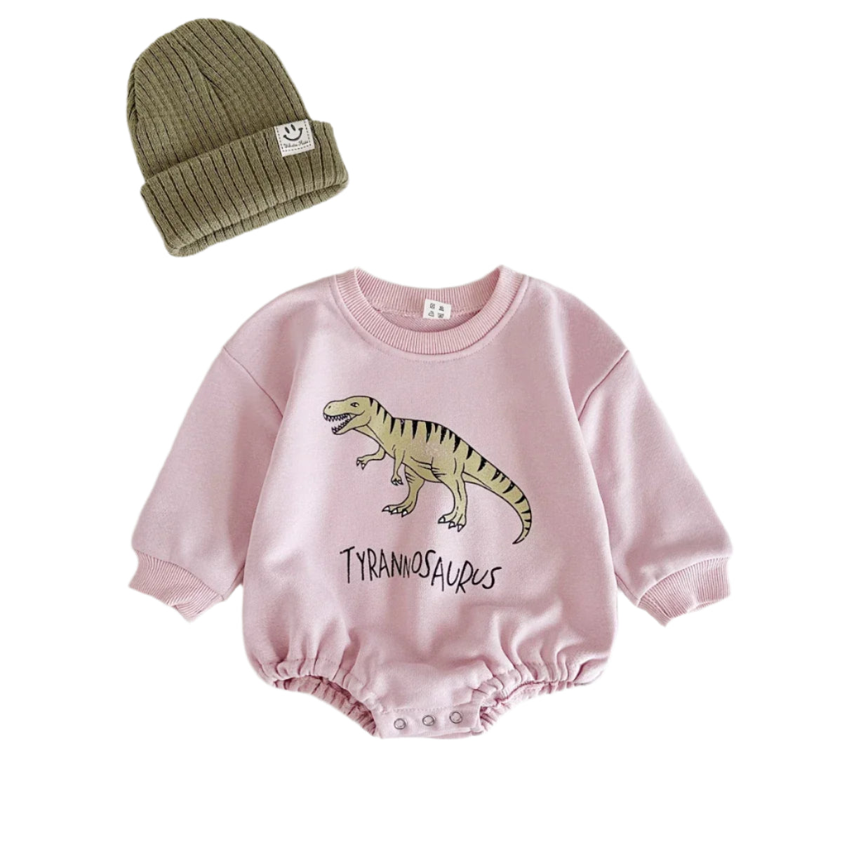 Sweatshirt with Romper Closure and Dinosaurs Multivariant-2