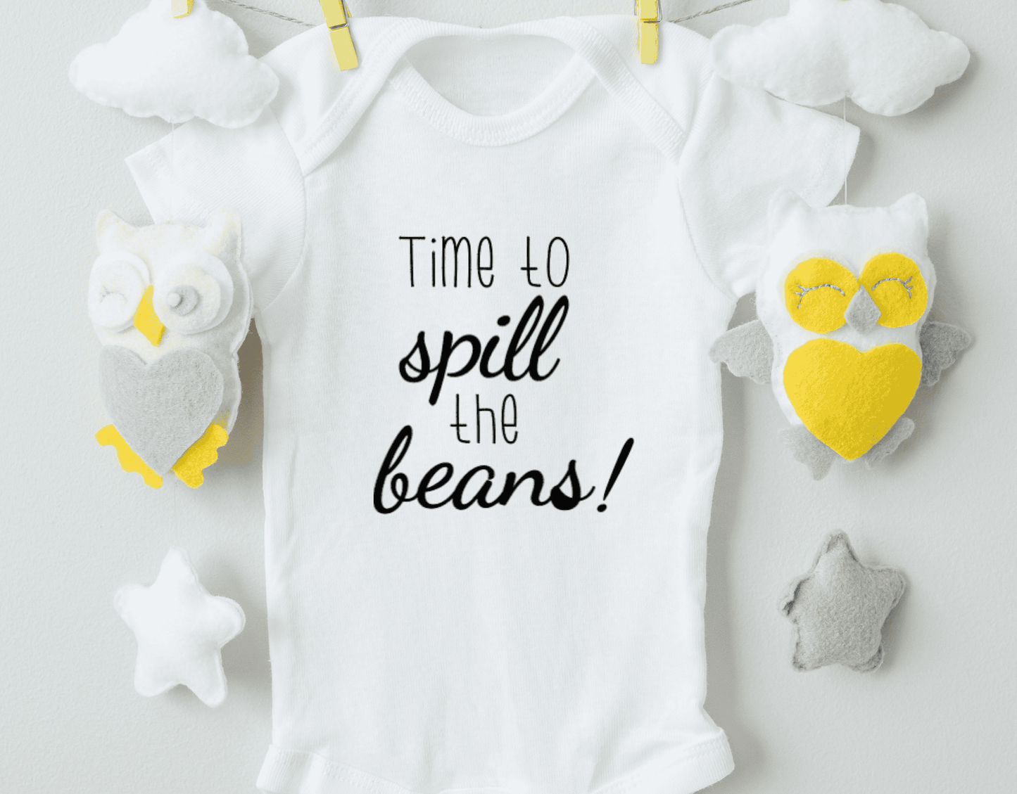 Time To Spill The Beans Cotton Baby Bodysuit