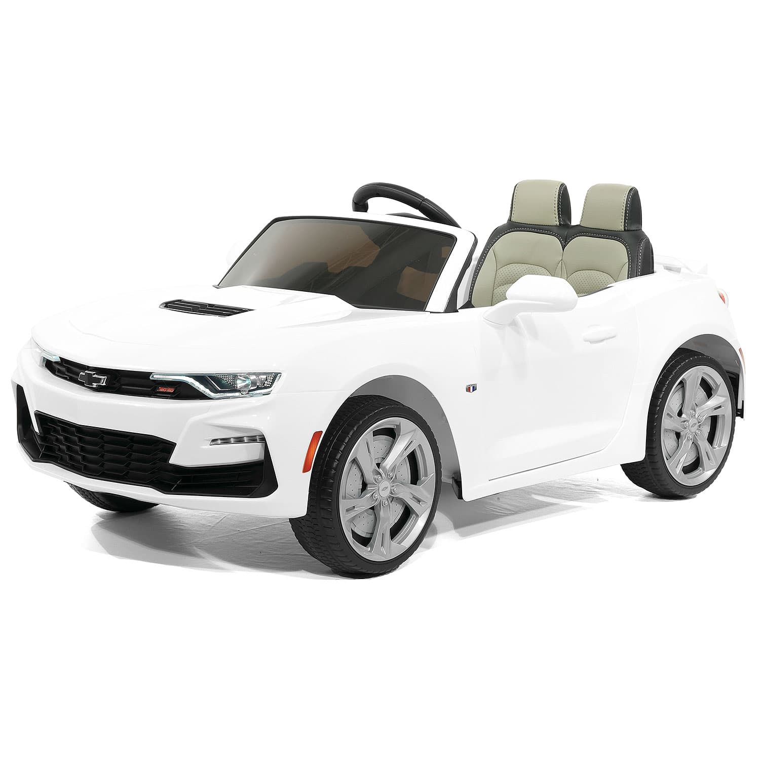 Chevrolet Camaro SS 12V Kids Ride-On Car with Parental Remote Control | White