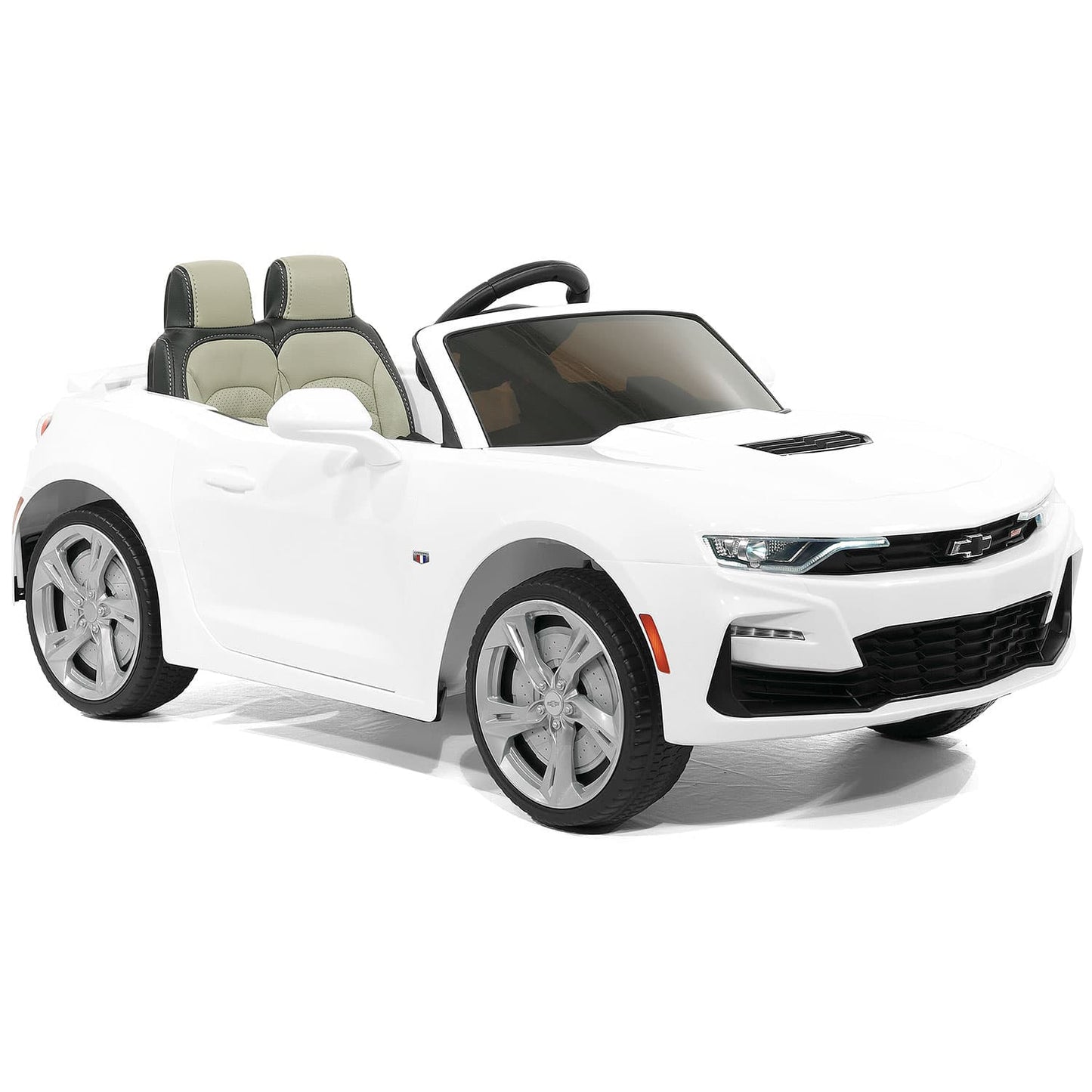 Chevrolet Camaro SS 12V Kids Ride-On Car with Parental Remote Control | White