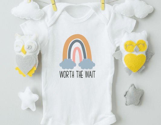 Worth The Wait Cotton Baby Bodysuit