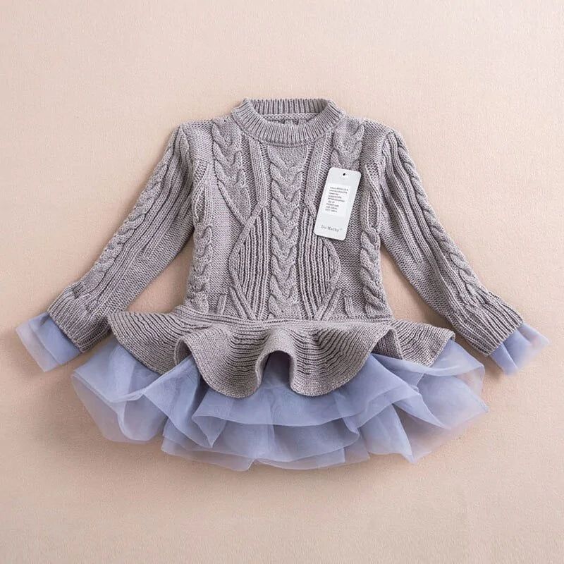 Kids Winter Knitted Chiffon