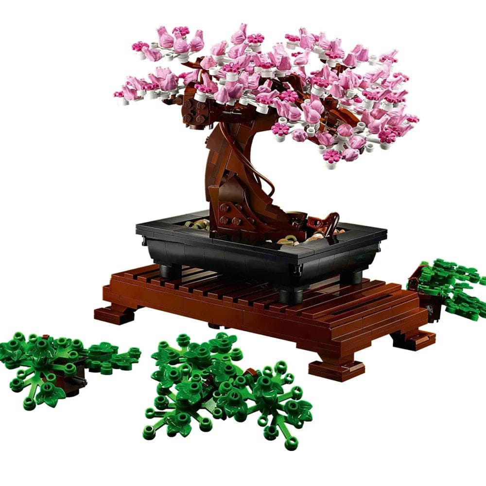 Bonsai Tree Flower Bouquet Perpetual Building Block Bricks Model