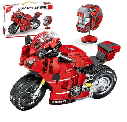 Motorcycle Model Building Block Toy