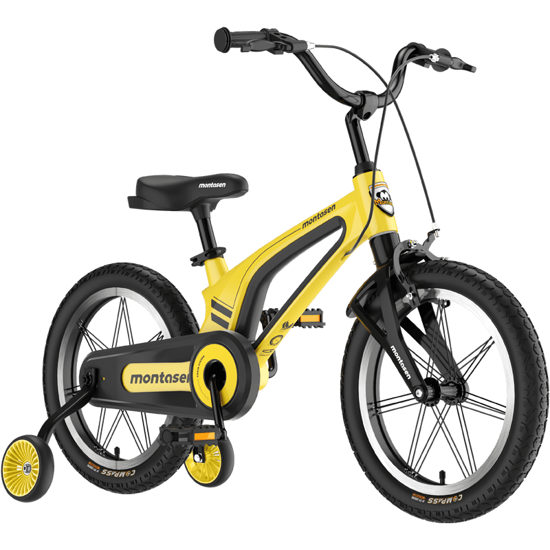 M-F800-14 inch Kids Bike for Girls and Boys, Magnesium Alloy Frame with Auxiliary Wheel, Kids Single Speed Cruiser Bike.