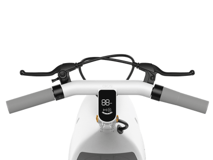 Electric Scooter with Foldable Seat w/35 Miles Operating Range & 15.5mph Max Speed - White