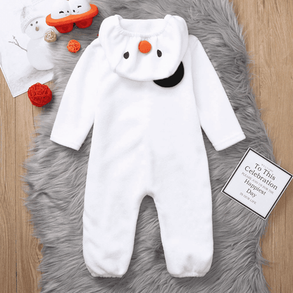 Baby Christmas Sets Cosplay Costume Snowman Hoodie Romper Jumpsuit Set