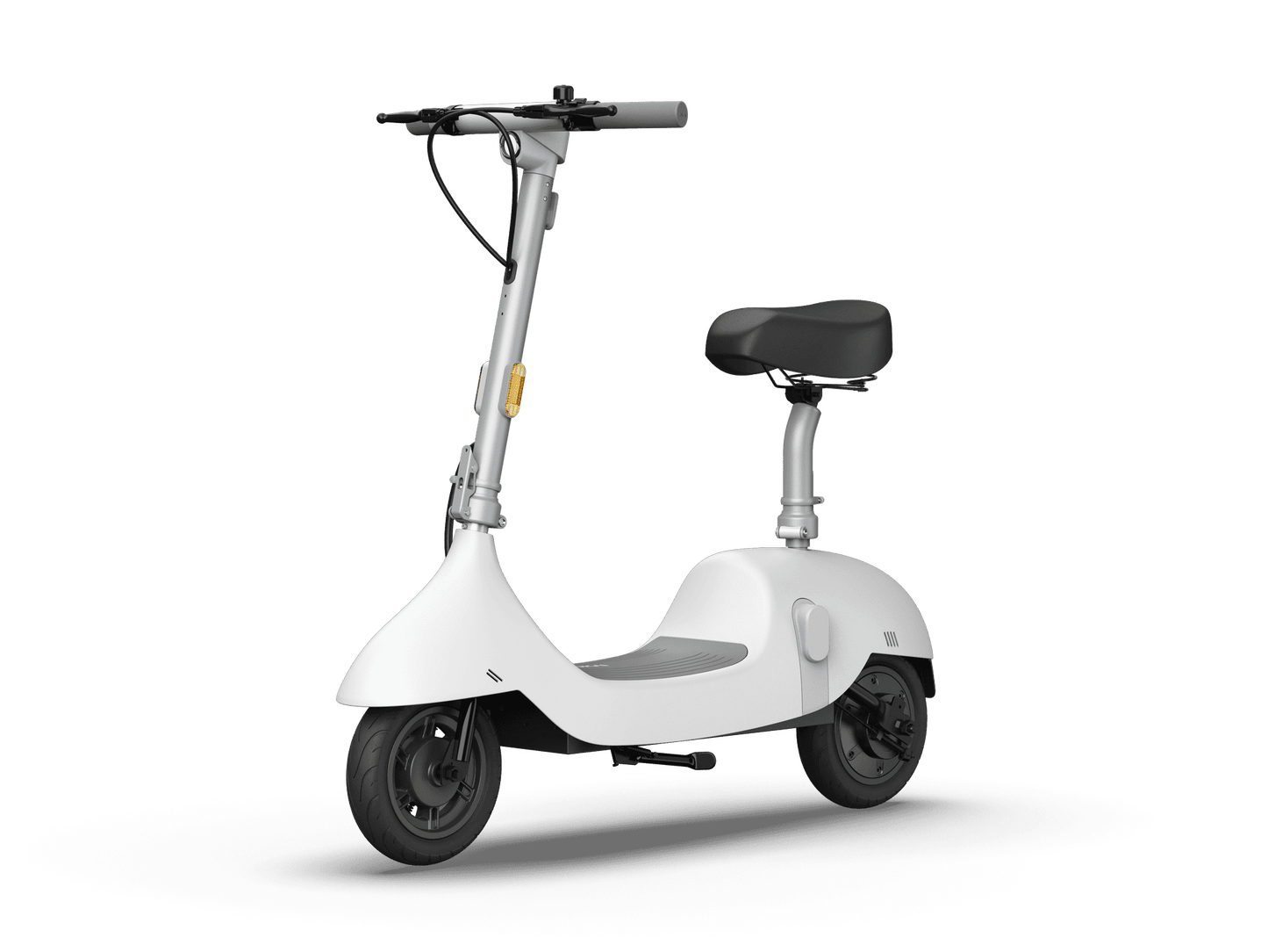 Electric Scooter with Foldable Seat w/35 Miles Operating Range & 15.5mph Max Speed - White