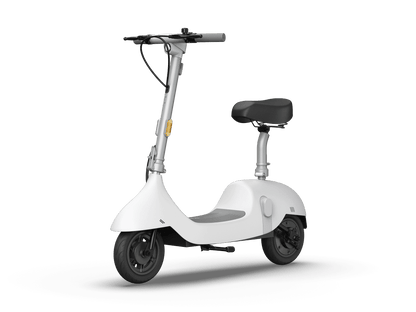 Electric Scooter with Foldable Seat w/35 Miles Operating Range & 15.5mph Max Speed - White