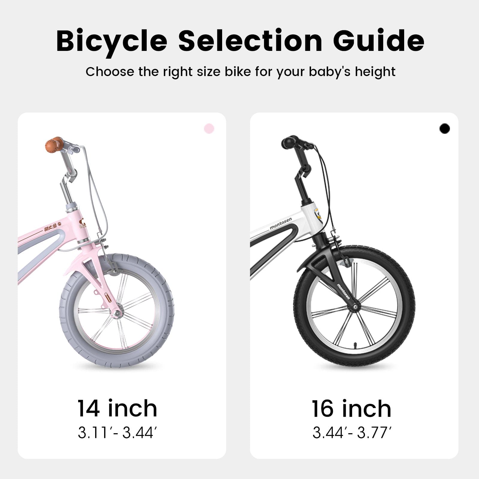 M-F800-14 inch Kids Bike for Girls and Boys, Magnesium Alloy Frame with Auxiliary Wheel, Kids Single Speed Cruiser Bike.