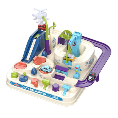 CityQuest Adventure Race Track: Magnetic Rescue Car Playset for Kids