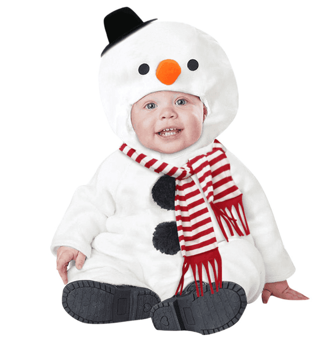 Baby Christmas Sets Cosplay Costume Snowman Hoodie Romper Jumpsuit Set