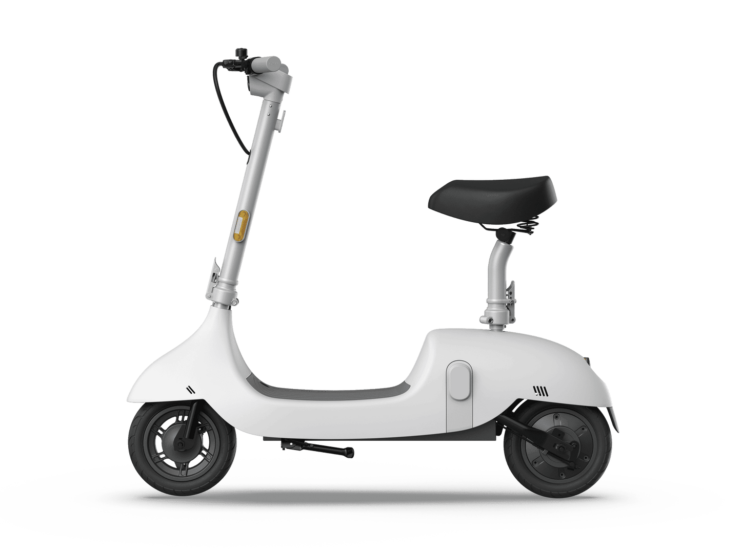 Electric Scooter with Foldable Seat w/35 Miles Operating Range & 15.5mph Max Speed - White