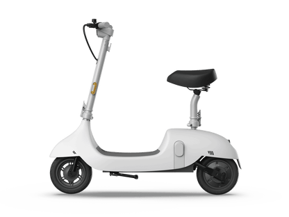 Electric Scooter with Foldable Seat w/35 Miles Operating Range & 15.5mph Max Speed - White