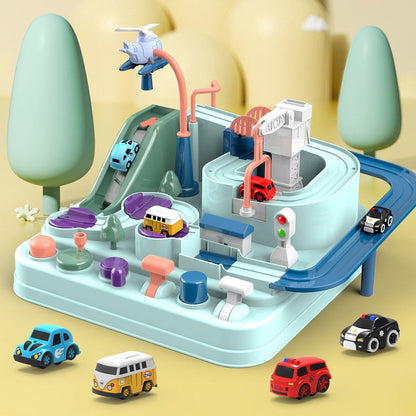 CityQuest Adventure Race Track: Magnetic Rescue Car Playset for Kids