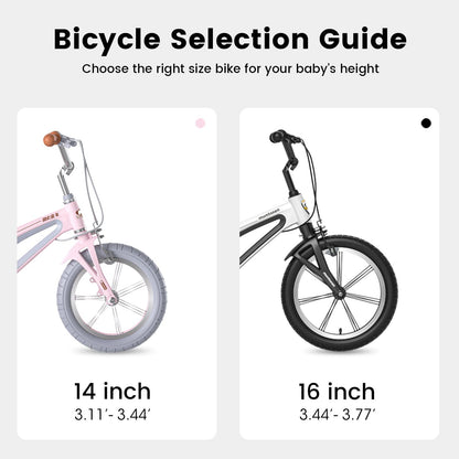 M-F800-14 inch Kids Bike for Girls and Boys, Magnesium Alloy Frame with Auxiliary Wheel, Kids Single Speed Cruiser Bike.