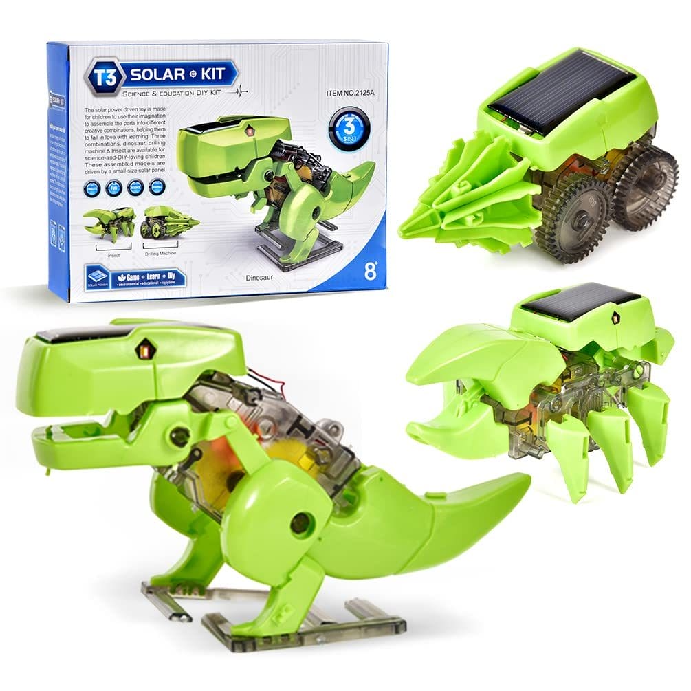 SolarBot 3-in-1 STEM Robot Kit – Engineering Science Toy for Kids Ages 8-12